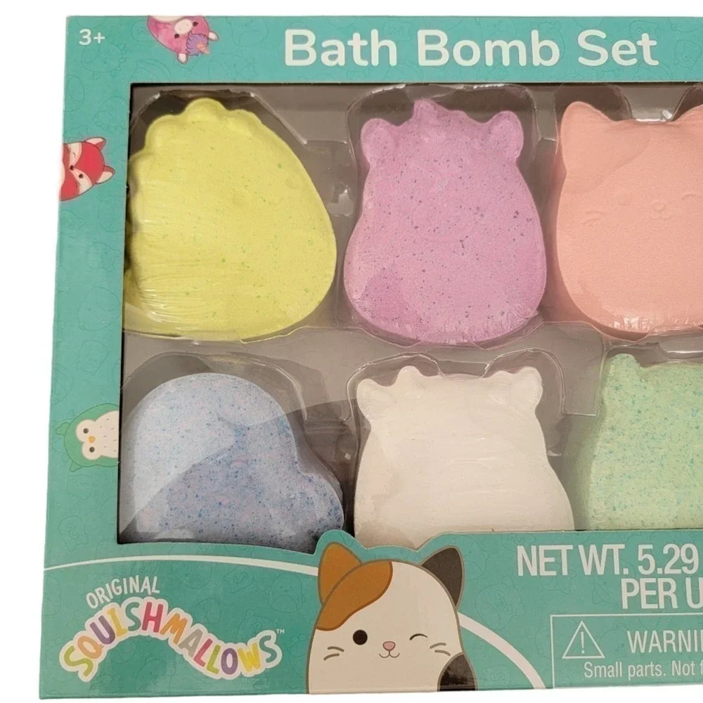 🛑 2 / $40 Sale! Squishmallow Bath Bomb Set (8 Count) with Surprise Charms NWT